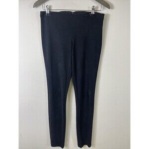 Alice Olivia Leggings Black Stretch  Zip Back Faux Suede Polyester Sz 6 Velvety